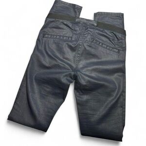 🖤 Helmut Lang Navy Blue Distressed Waxed Pants 🖤 Size 24 Archive Collection